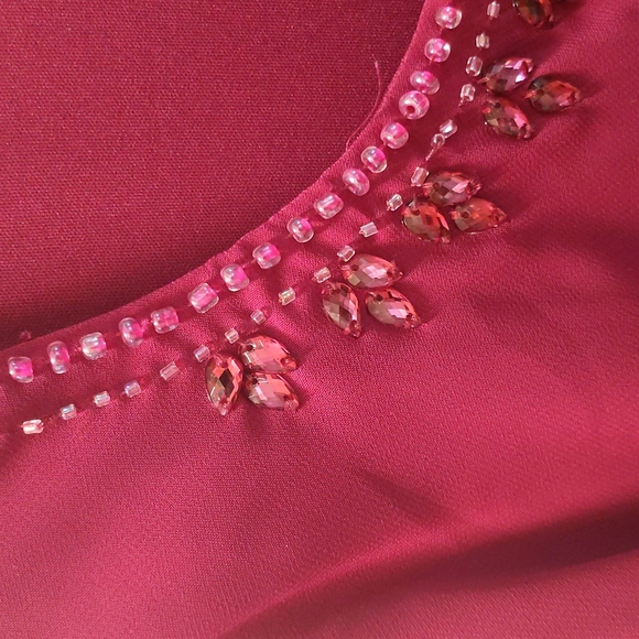 SLNY Dresses Boysenberry Tiered Chiffon Cocktail Dress Poshmark